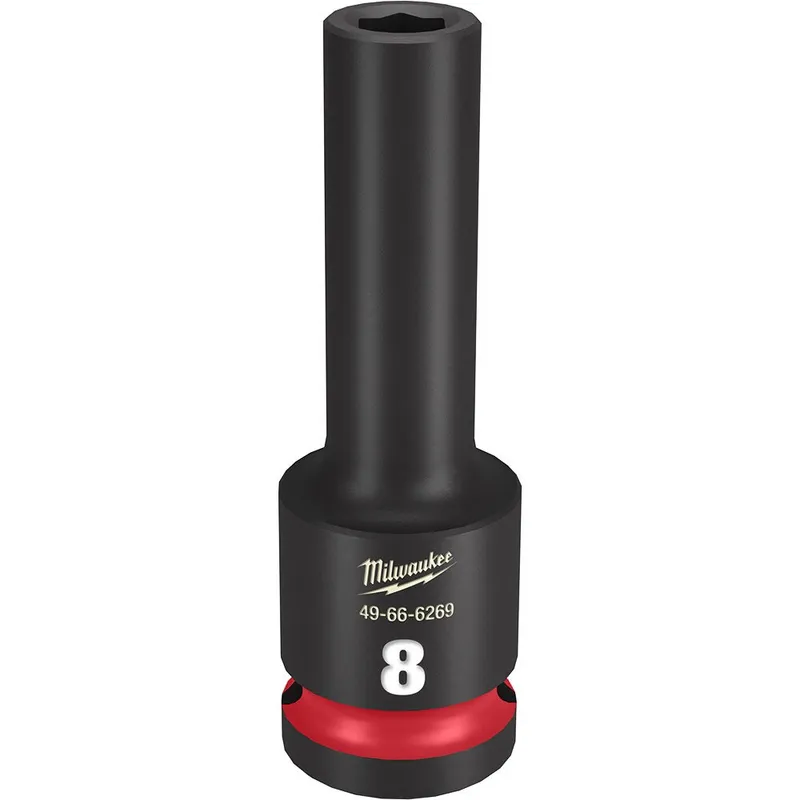 Milwaukee SHOCKWAVE Impact Duty 1/2"Drive 8MM Deep 6 Point Socket
