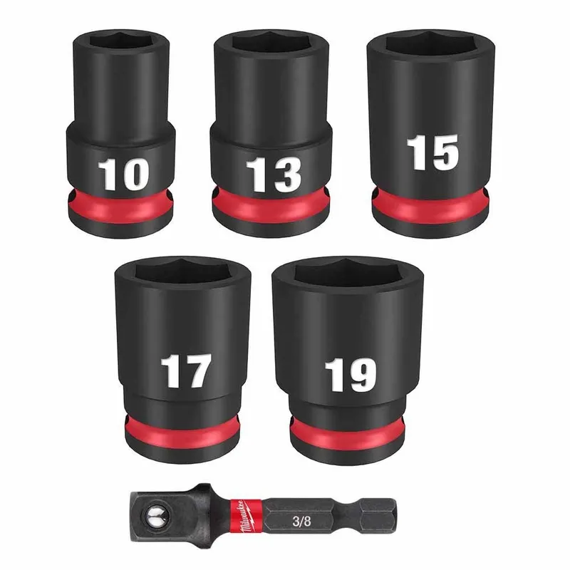 Milwaukee 3/8" Drive 6pc Metric Standard Socket Set