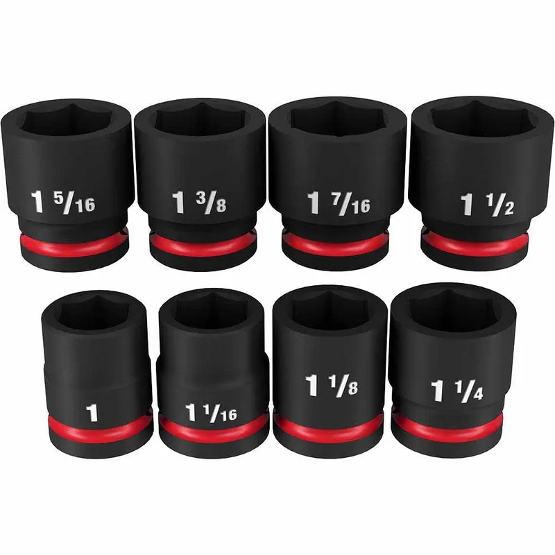 Milwaukee 8PCSHOCKWAVE Impact Duty 3/4" Drive SAE Standard 6 Point Socket Set