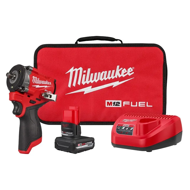 Milwaukee M12 FUEL Stubby 3/8" Impact Wrench Kit
