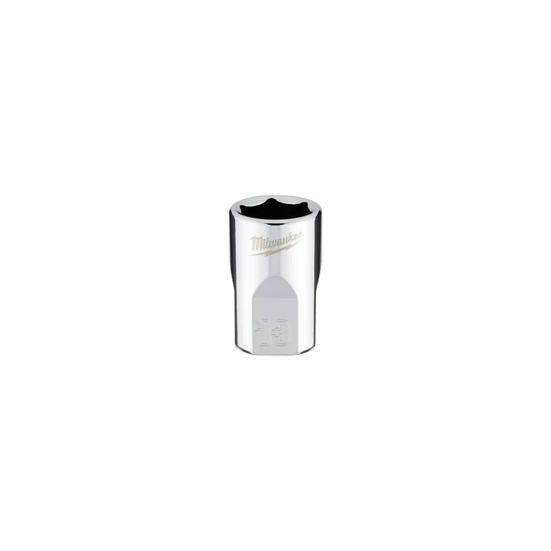 Milwaukee 3-8" Drive 13 mm 6-Point Standard Metric Socket with Four Flat Sides