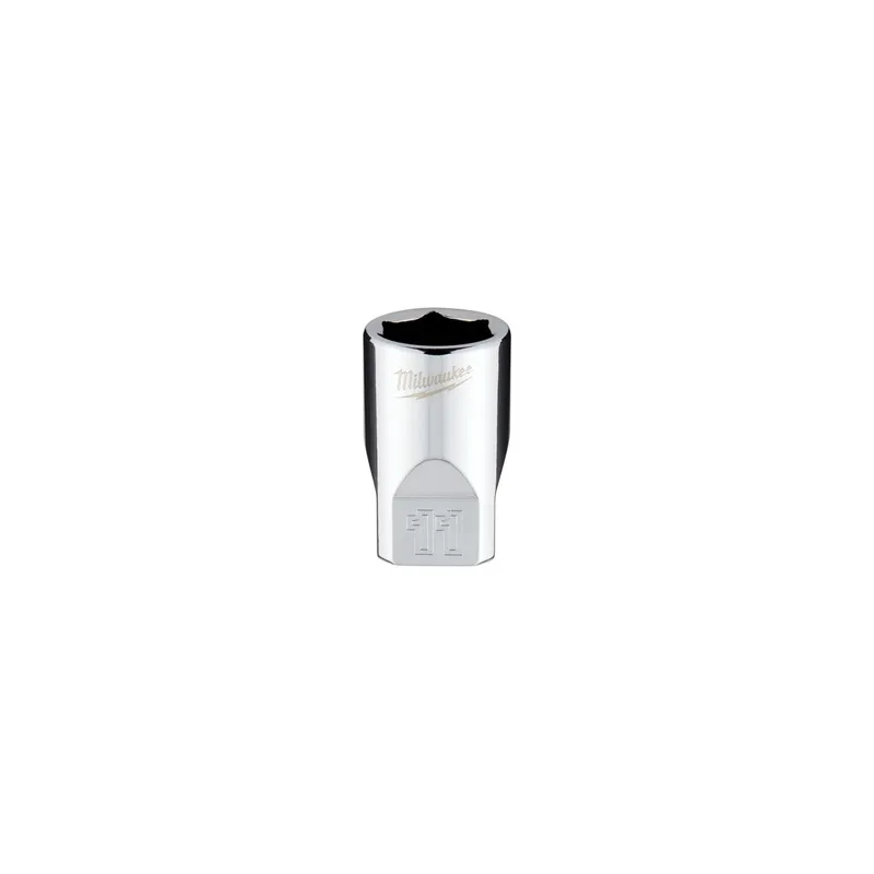 Milwaukee 1/4" Drive 11mm Metric 6-Point Socket with Four Flat Sides
