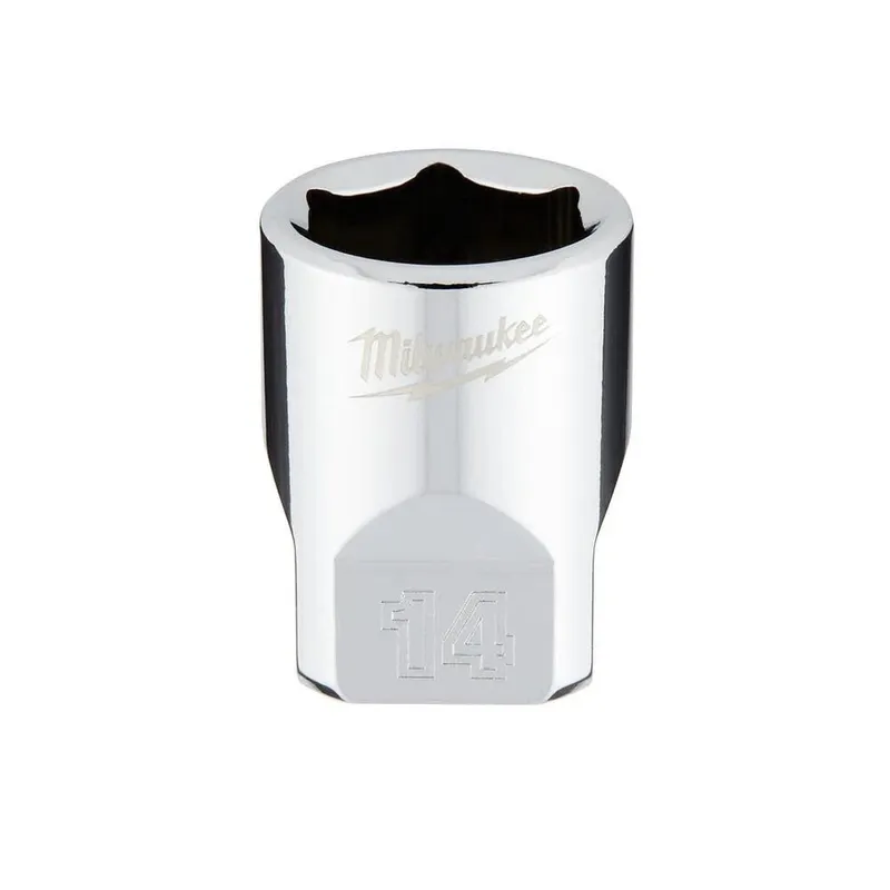 Milwaukee 1/4" Drive 14mm Metric 6-Point Socket Four Flat Sides