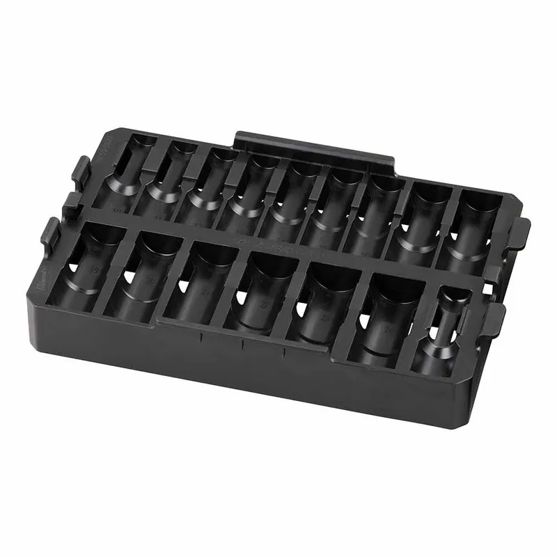 Milwaukee Shockwave Impact Duty Socket 1/2" Drive 16-Piece MM Tray Only