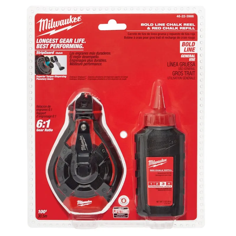 BOLD LINE CHALK REEL KIT W/ RED CHALK