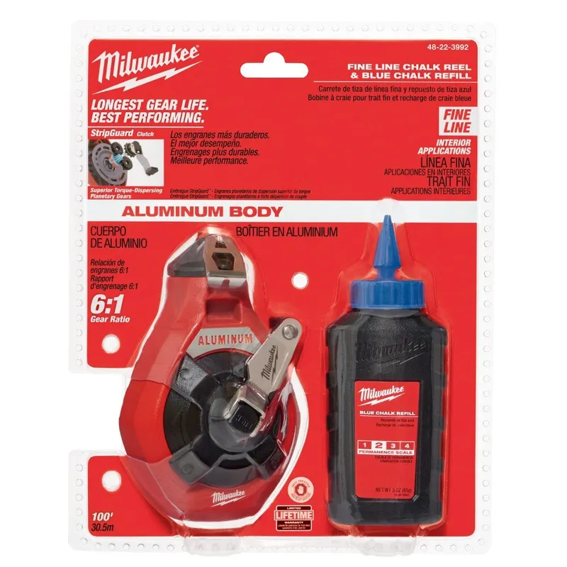 Milwaukee 100' Precision Chalk N Reel W/ Blue
