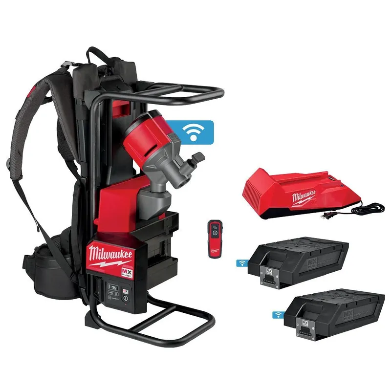 Milwaukee MX FUEL Backpack Concrete Vibrator Kit w/ Two Batteries and Charger