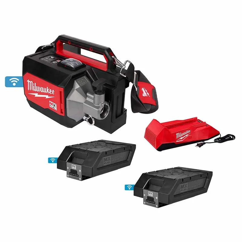 Milwaukee MX Fuel Briefcase Concrete Vibrator Kit w/ Two Batteries and Charger