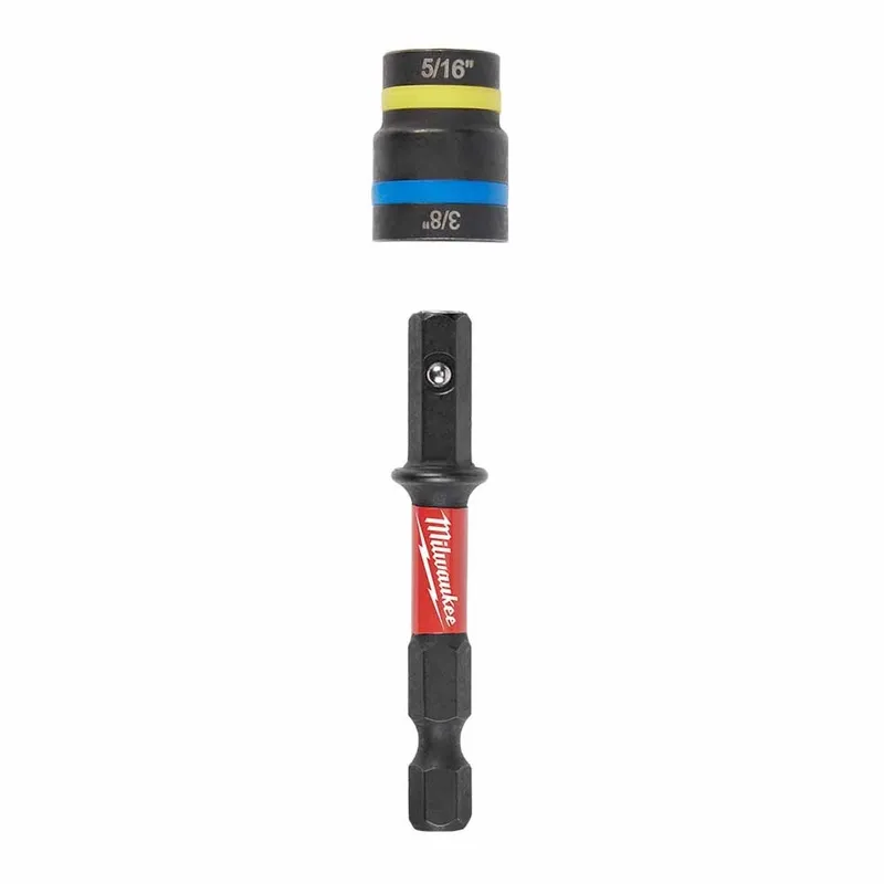Milwaukee SHOCKWAVE Impact Duty 5/16" and 3/8" x 2-1/2" QUIK-CLEAR 2-in-1 Magnetic Nut Driver BULK