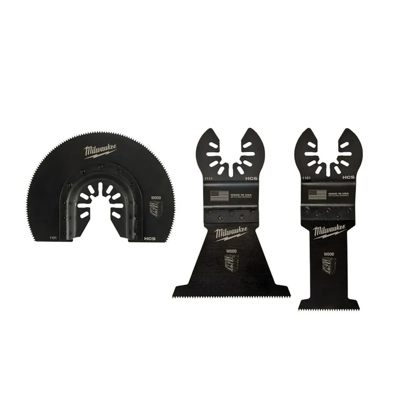 Milwaukee Open-Lok 3Pc Wood Cutting Multi-Tool Blade Variety Pack