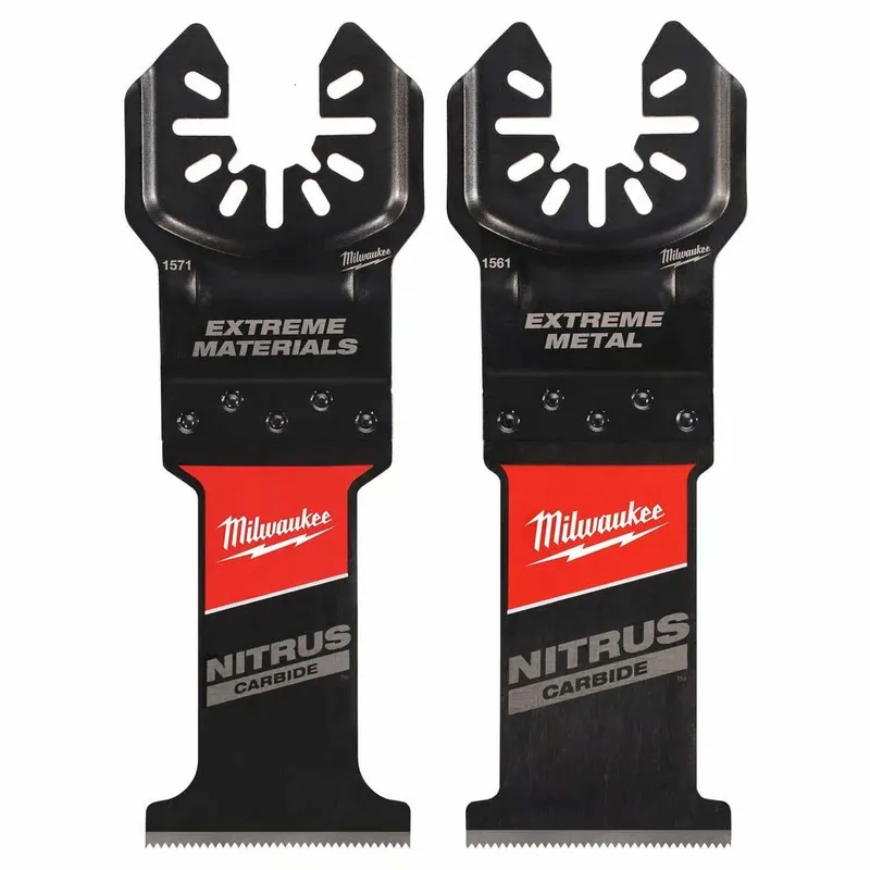 Milwaukee Nitrus Carbide Open-Lok Multi-Tool Blade Set for Metal and Materials (2 Piece)
