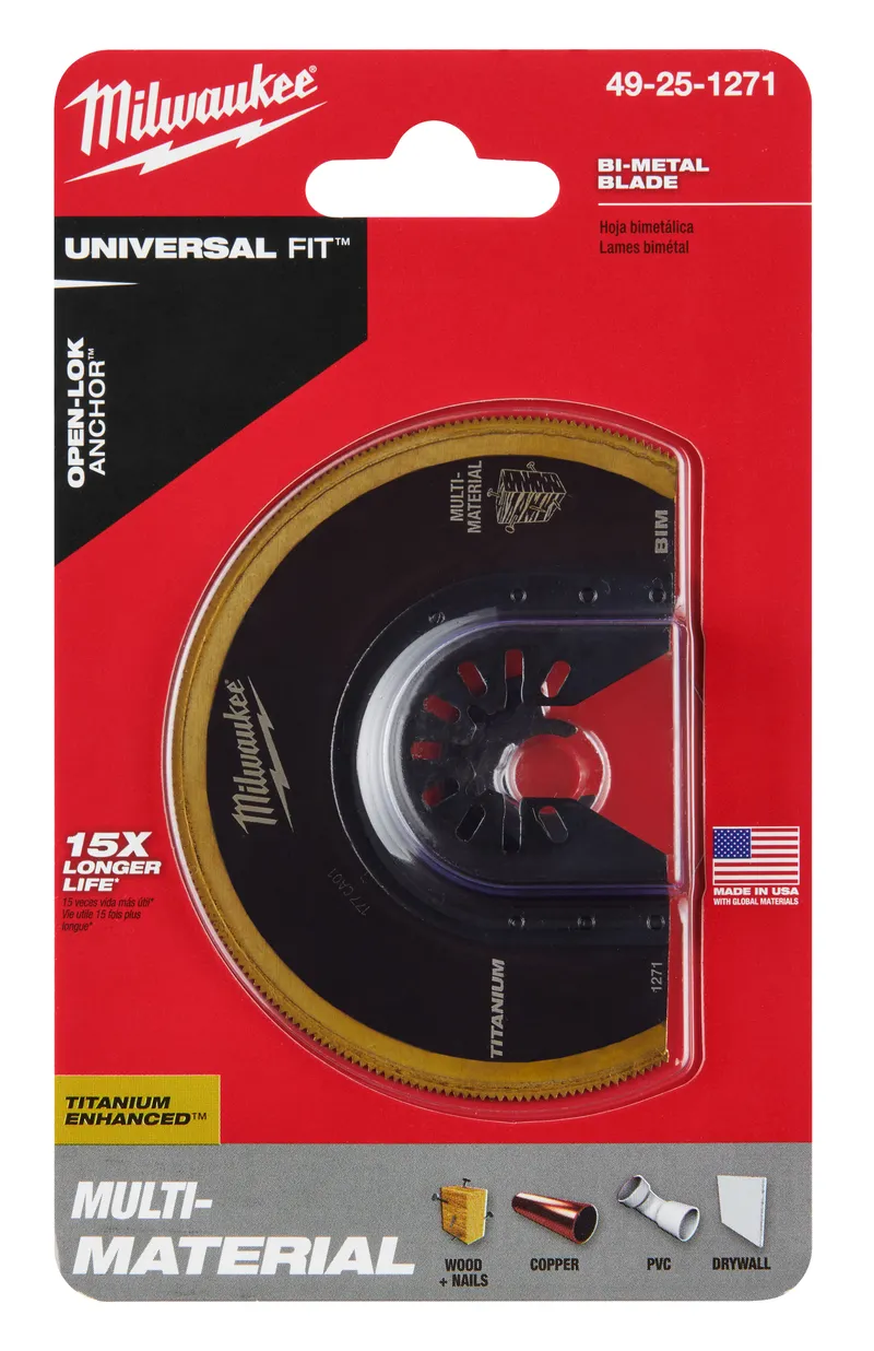 Milwaukee Milwaukee OPEN-LOK 3-1/2" TITANIUM ENHANCED BI-METAL SEGMENTED BLADE 1PK