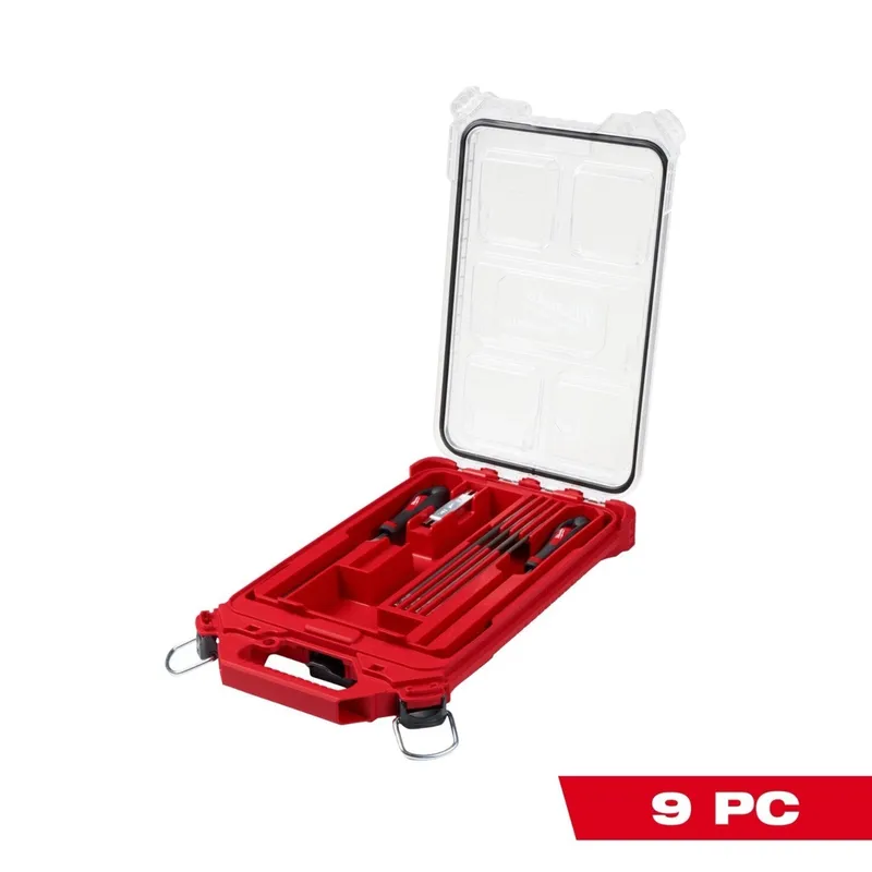 Milwaukee Saw Chain Sharpening Set with PACKOUT Low-Profile Organizer (9 Piece)