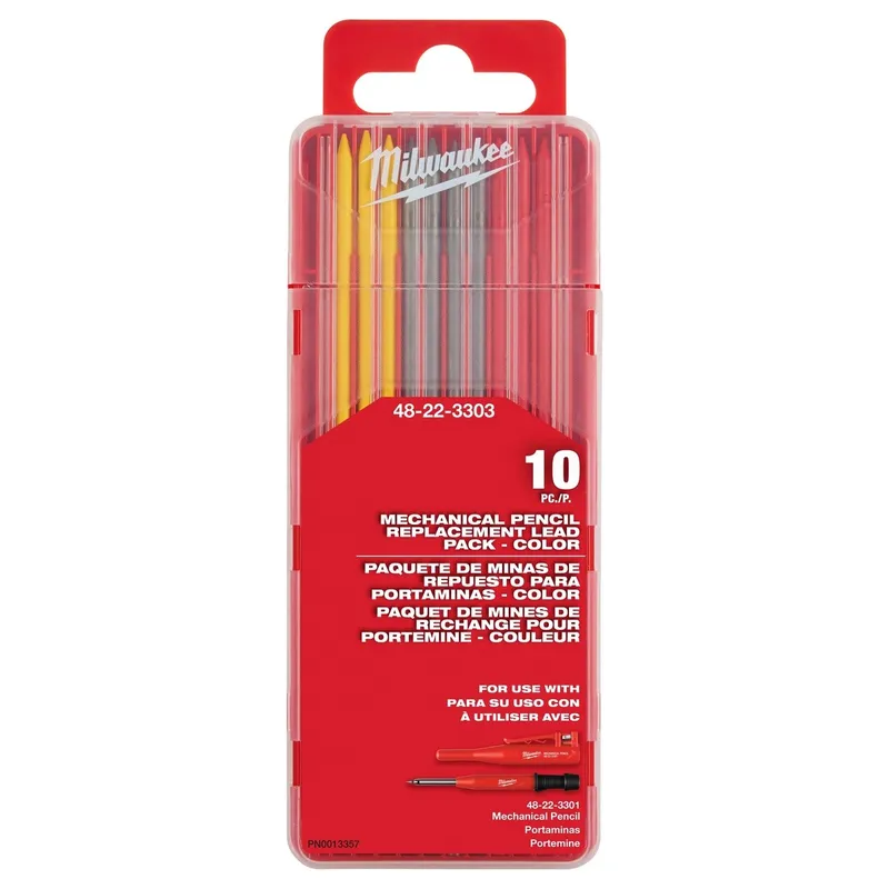 Milwaukee Mechanical Pencil Replacement Color Lead Pack (10 Pack)