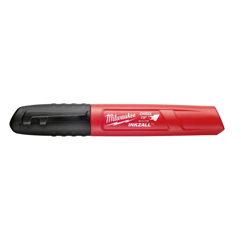 Milwaukee INKZALL Medium Chisel Tip Black Marker King Size (Bulk/35524)