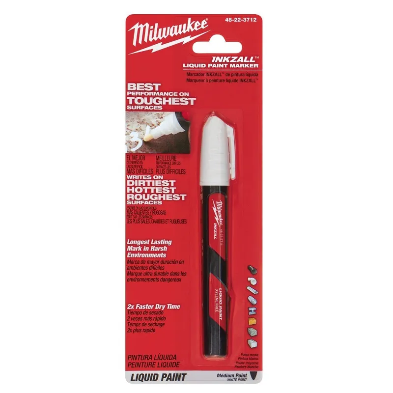 Milwaukee 1PK INKZALL White Paint Marker