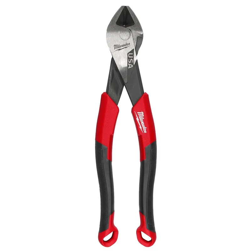 Milwaukee 8" Angled Head Diagonal Comfort Grip Cutting Pliers (USA)