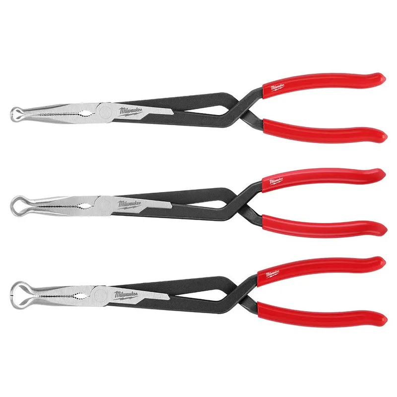 Milwaukee 3Pc Long Reach Hose Grip Pliers Set