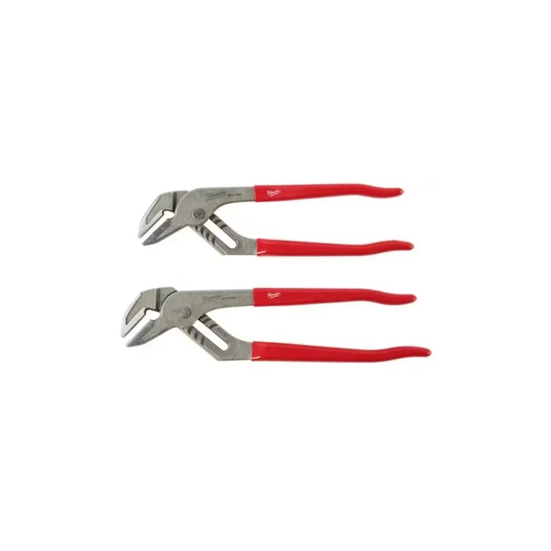 Milwaukee Smooth Jaw Pliers Set with Reaming Head and Dipped Grips (2 Pack)