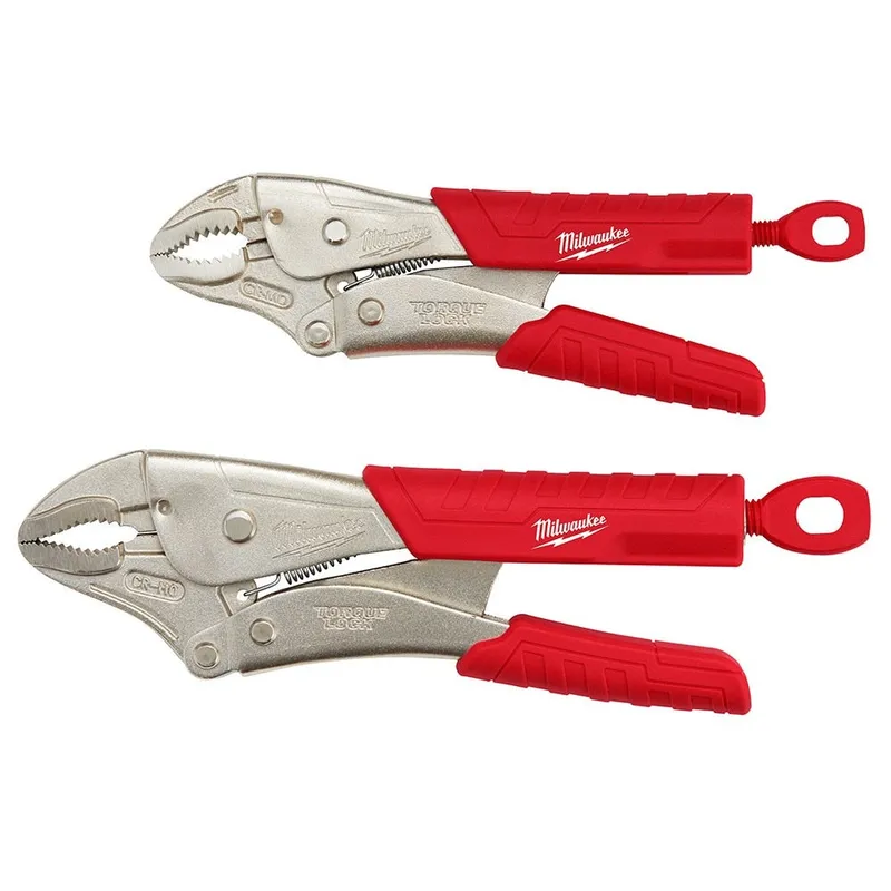 Milwaukee 2PC 7" & 10" TORQUE LOCK CURVED JAW LOCKING PLIERS SET WITH GRIP