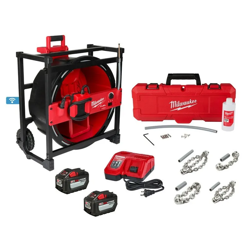 Milwaukee M18 FUEL High Speed Chain Snake for 1-1/2" – 4" Pipes