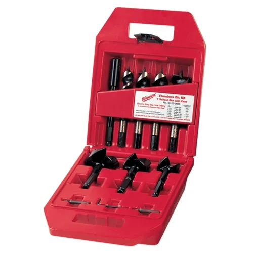 Milwaukee Plumbers' Selfeed Bit Kit, 7 Piece
