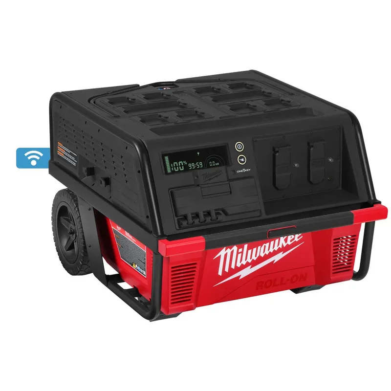 Milwaukee ROLL-ON 7200W 3600W 6.0kWh Portable Power Supply with Integrated Battery