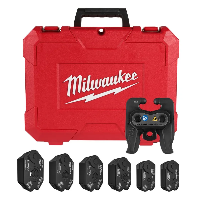 Milwaukee 1/4" - 7/8" Streamline ACR Pivoting Press Ring Kit for M12 FORCE LOGIC Press Tool