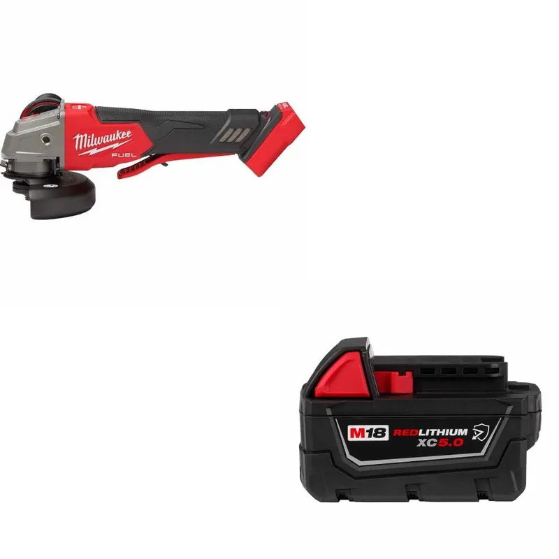 Milwaukee M18 FUEL 4-1/2"/5" Grinder W/ 48-11-1850R M18 XC5.0 Battery