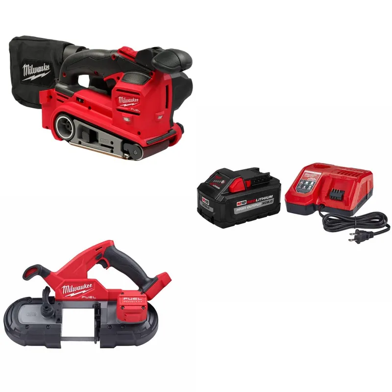 Milwaukee M18 Belt Sander w/ FREE 2829-20 M18 Band Saw & Starter Kit