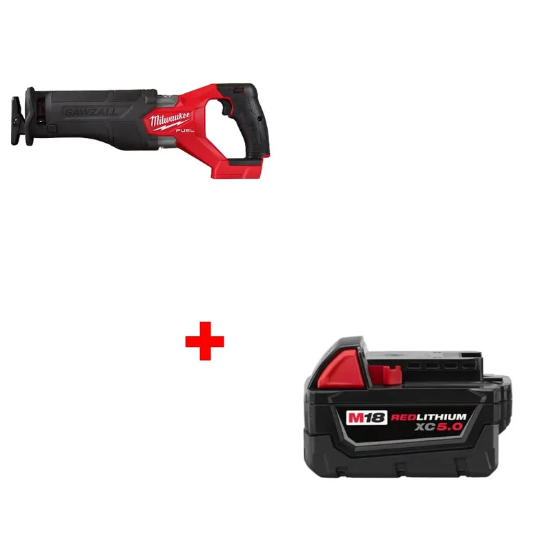 Milwaukee M18 FUEL SAWZALL Recip Saw w/ FREE 48-11-1850 Battery Pack