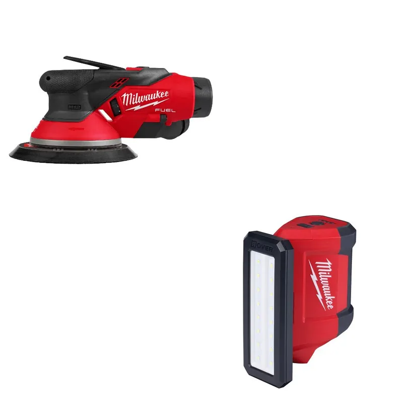 Milwaukee Random Orbital Sander Kit W/ FREE 2367-20 Flood Light