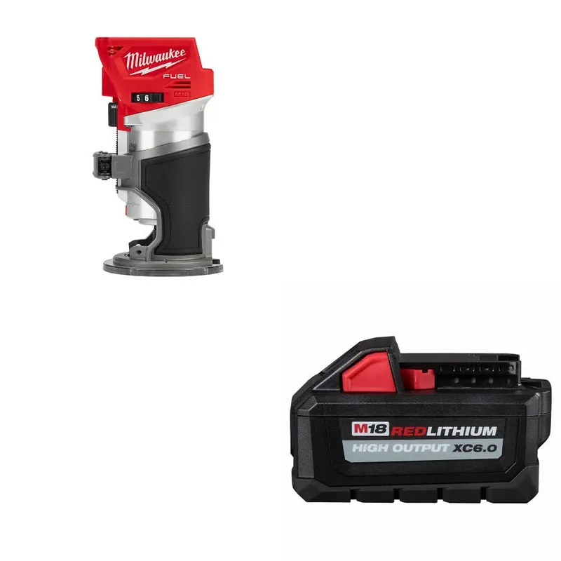 Milwaukee M18 FUEL Router, Bare W/ 48-11-1865 M18 XC6.0 Battery Pack