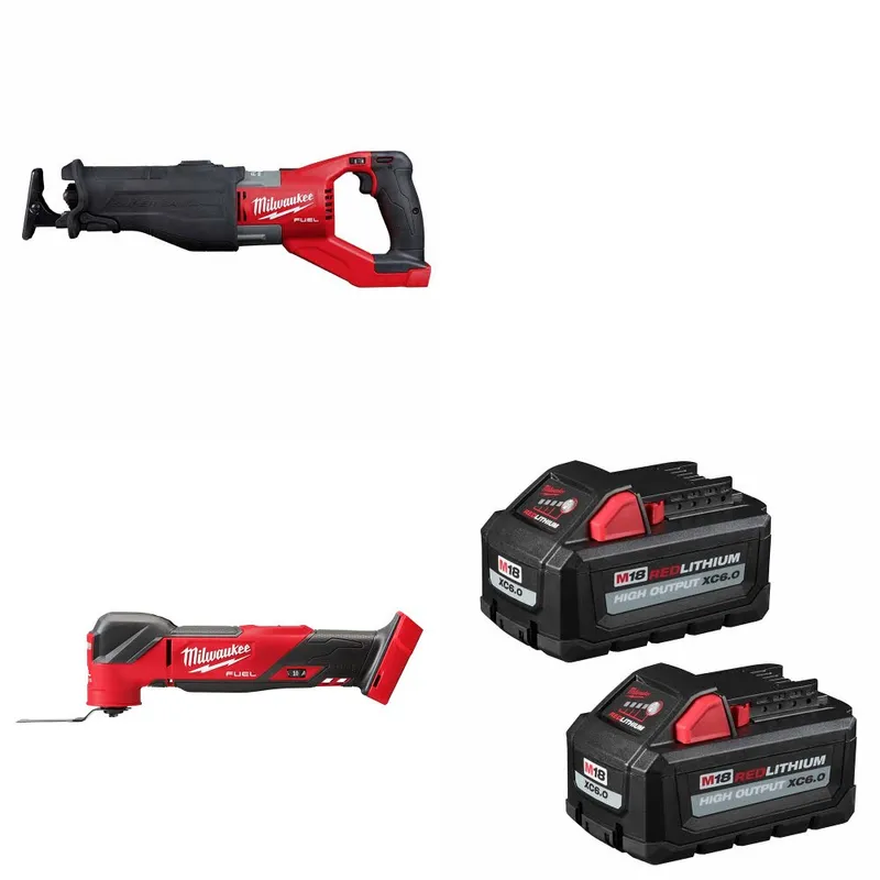 Milwaukee M18 FUEL SAWZALL W/ 2836-20 M18 Multi-Tool & FREE Battery-2pk