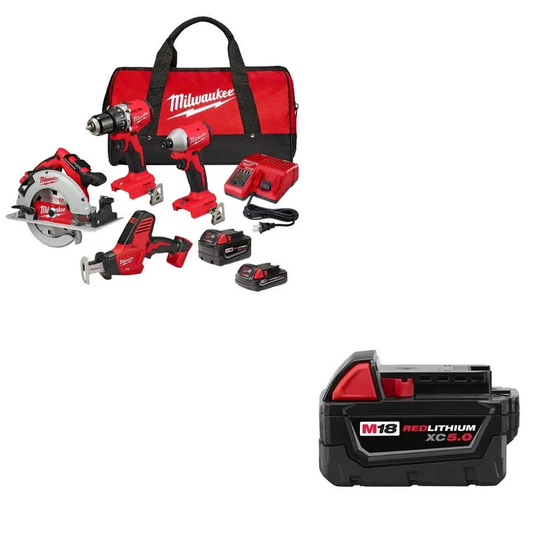 Milwaukee Combo Kit W/ FREE 48-11-1850 Battery Pack
