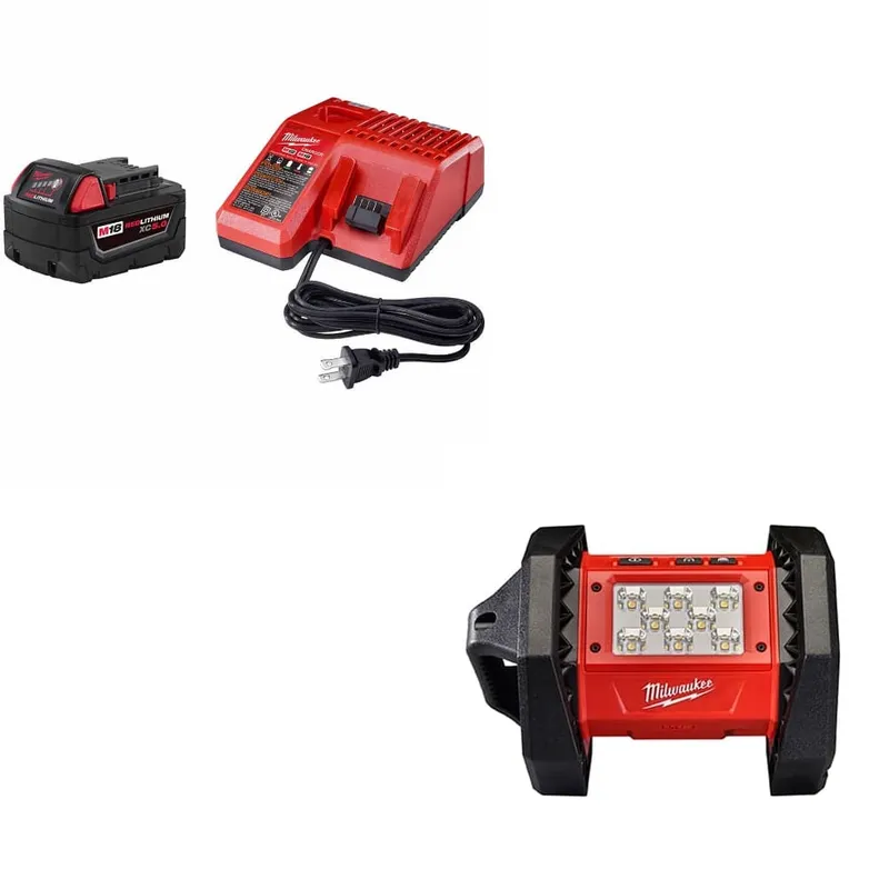 Milwaukee M18 XC5.0 Starter Kit w/ FREE 2361-20 M18 LED Flood Light