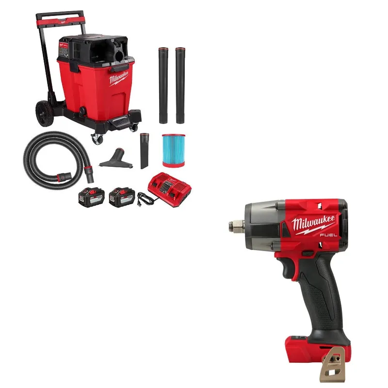 Milwaukee Vacuum Kit W/ FREE 2962-20 Impact Wrench
