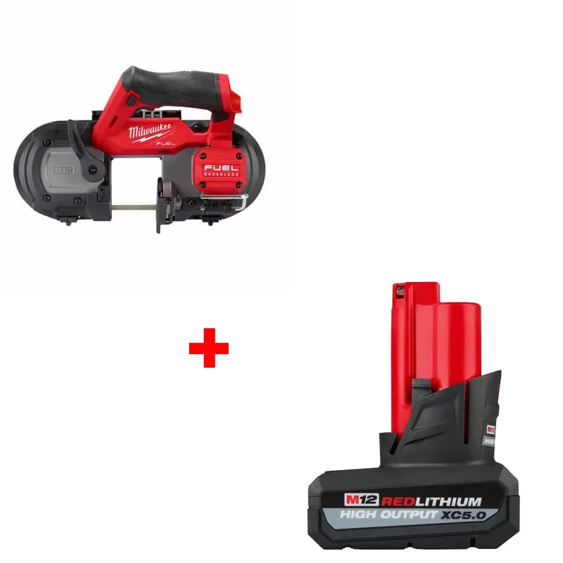 Milwaukee M12 FUEL Band Saw, Bare w/ FREE 48-11-2450 M12 Battery Pack