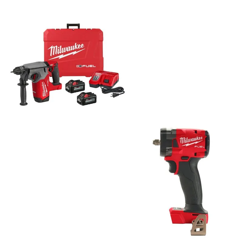 Milwaukee Rotary Hammer Kit W/ FREE 2854-20 Impact Wrench