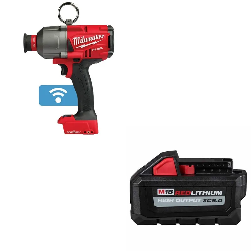Milwaukee M18 FUEL Impact Wrench W/ 48-11-1865 M18 XC6.0 Battery Pack