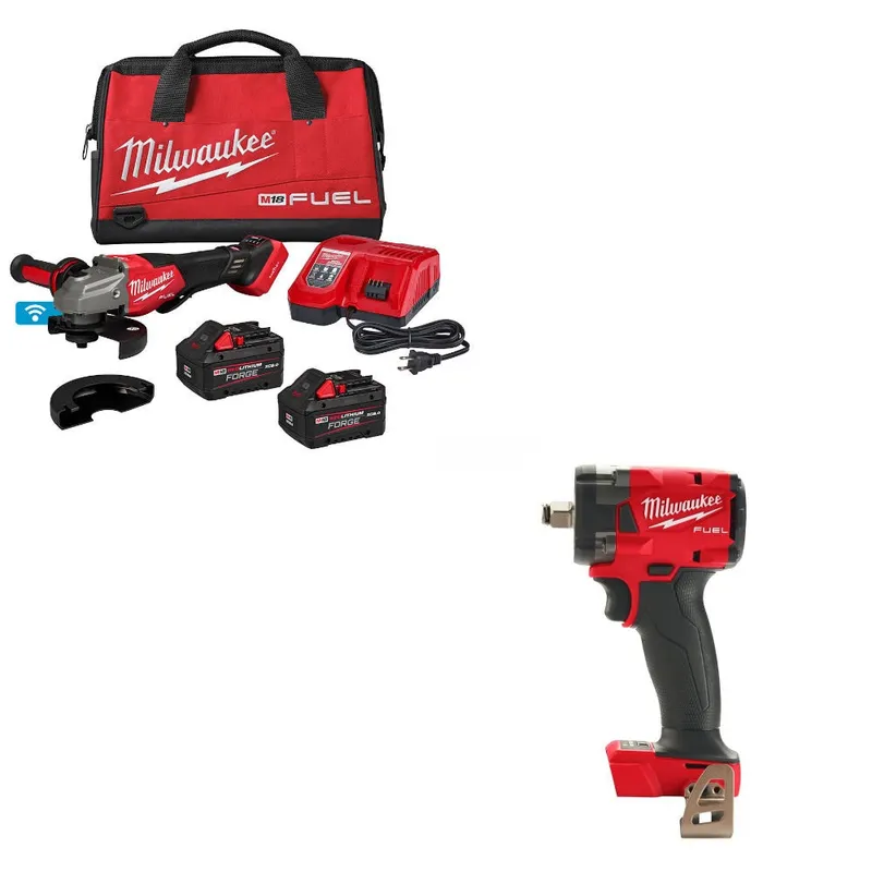 Milwaukee Grinder Kit W/ FREE 2855-20 Impact Wrench
