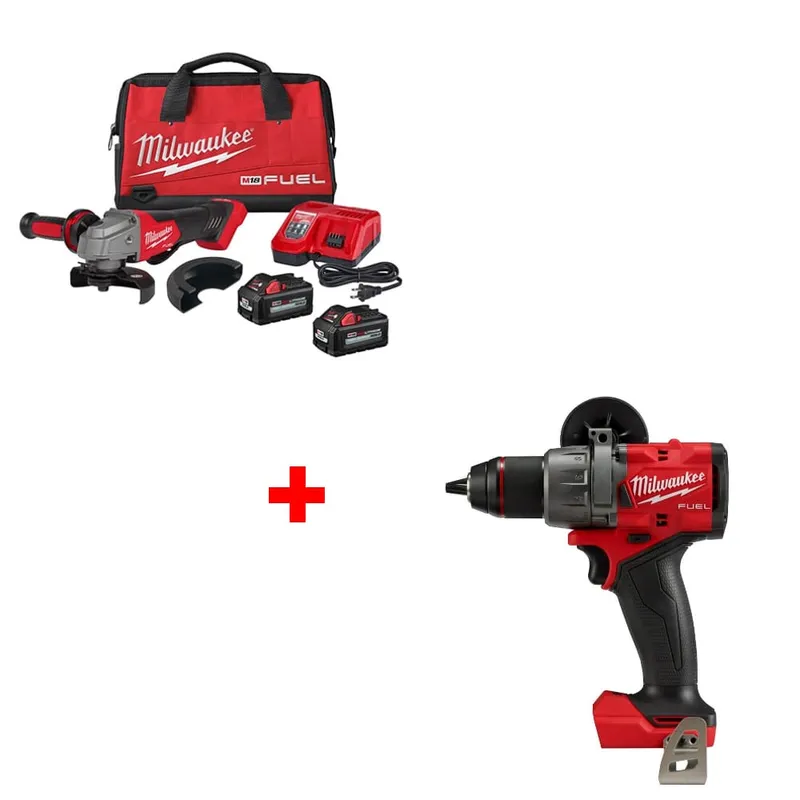 Milwaukee M18 FUEL Grinder Kit w/ FREE 2904-20 M18 1/2" Drill/Driver