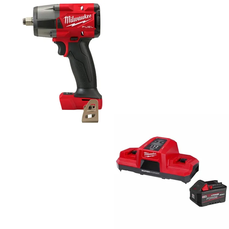 Milwaukee M18 FUEL 1/2" Impact Wrench W/ 48-59-1861 M18 18V Starter Kit