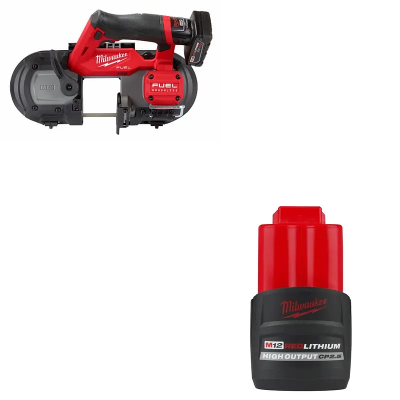 Milwaukee M12 FUEL Band Saw Kit W/ 48-11-2425 M12 CP2.5 Battery Pack