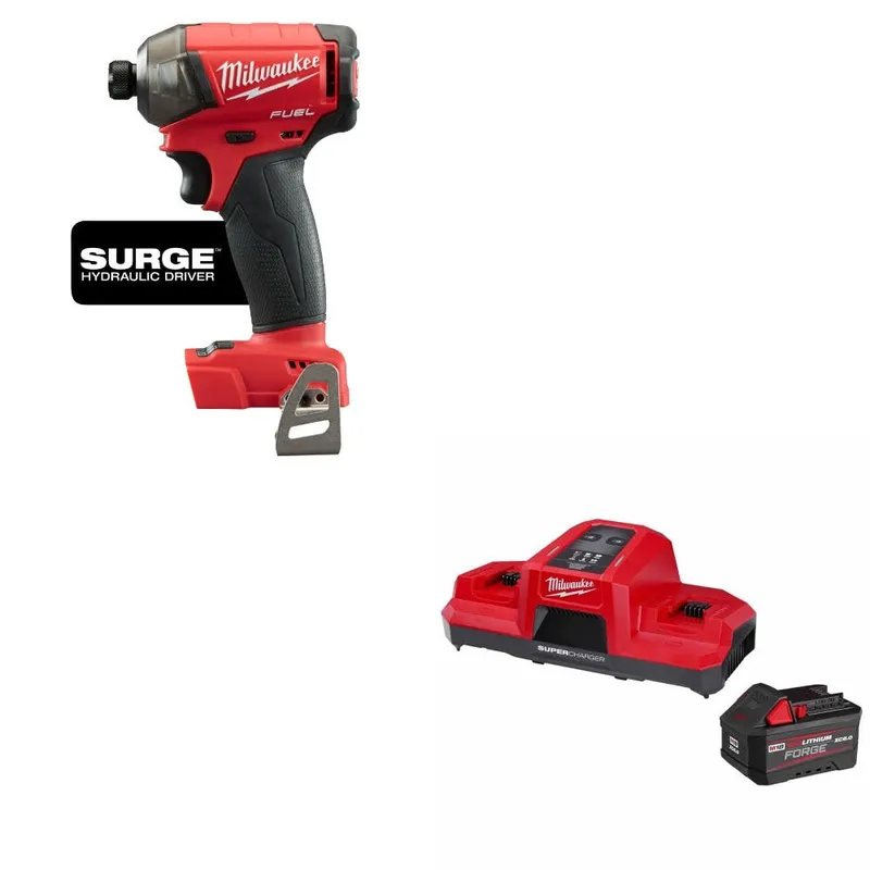 Milwaukee M18 FUEL 1/4" Hex Driver W/ 48-59-1861 M18 18V Starter Kit