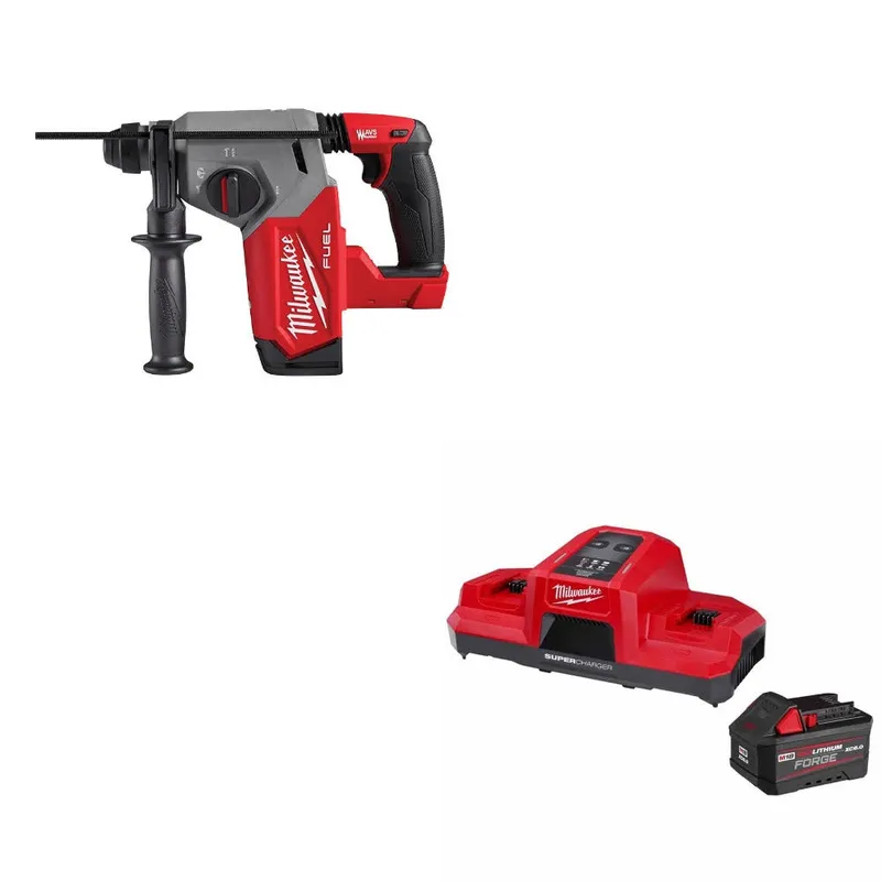 Milwaukee M18 FUEL 1" Rotary Hammer W/ 48-59-1861 M18 18V Starter Kit