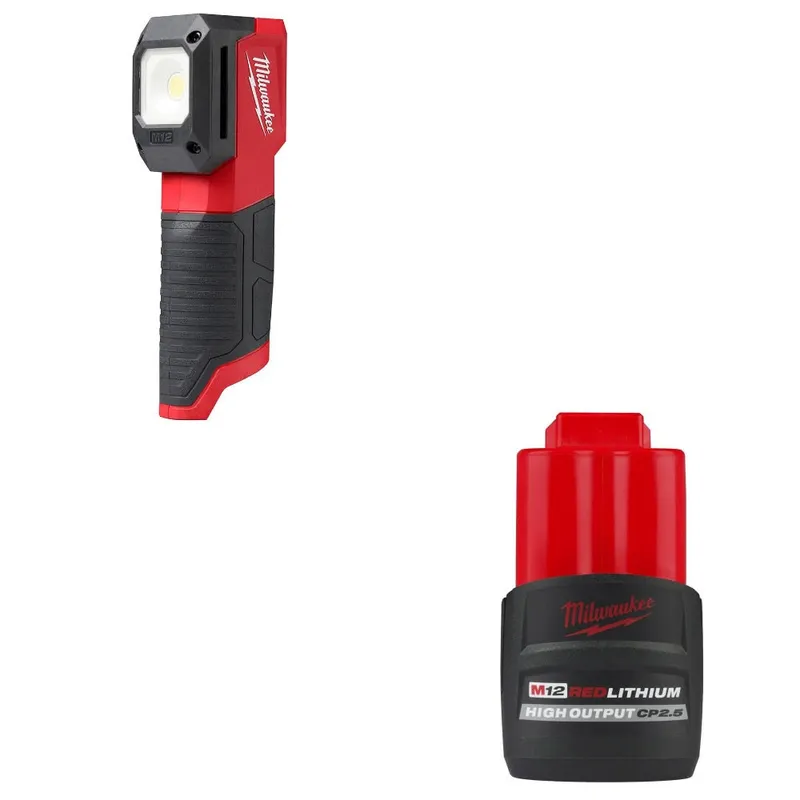 Milwaukee M12 Match Light w/ 48-11-2425 M12 CP2.5 Battery Pack
