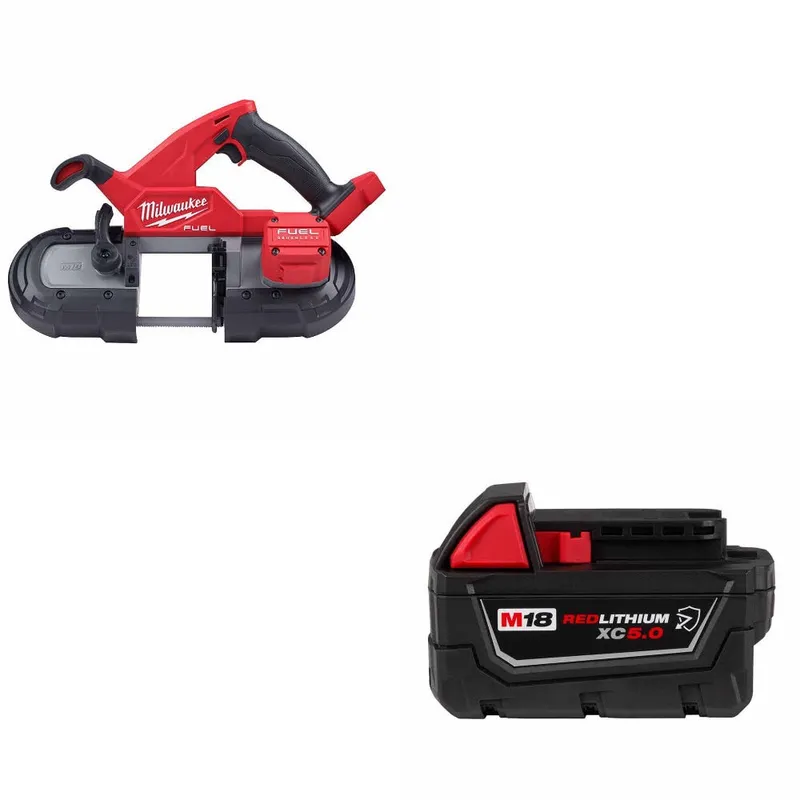 Milwaukee M18 FUEL Band Saw, Bare W/ 48-11-1850R M18 XC5.0 Battery