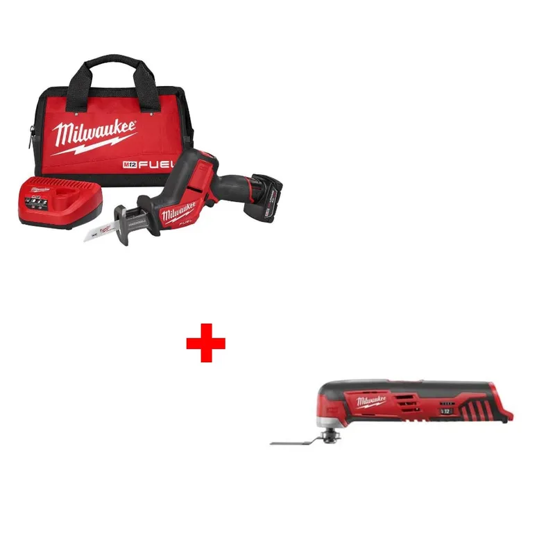 Milwaukee M12 HACKZALL Recip Saw kit w/ FREE 2426-20 Multi-Tool, Bare