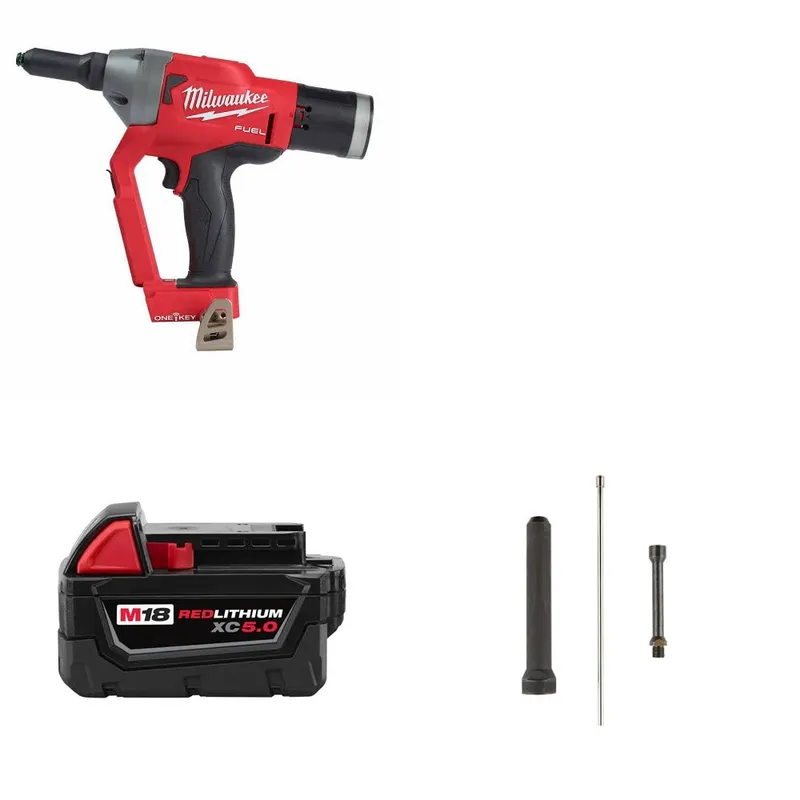 Milwaukee M18 FUEL Rivet Tool W/ FREE M18 Battery Pack & Tool Extension